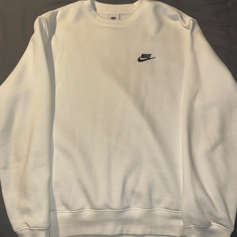 Nike Men's Classic White Crewneck Sweater